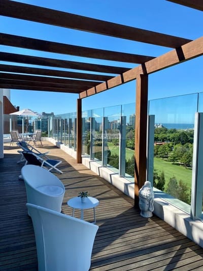ALQUILER APARTAMENTO 2 DORMITORIOS PUNTA CARRETAS SOSA Y PATRIA, ED. BIRDIE GOLF CON MUEBLES