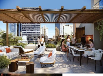 VENTA APARTAMENTO 1 DORMITORIO POCITOS SALDANHA DA GAMA Y TIBURCIO GÓMEZ ED. SUNSET POINT CON PATIO