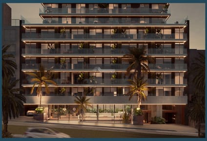 VENTA APARTAMENTO 1 DORMITORIO POCITOS ED. NOIR VISTA RAMBLA FRENTE CON TERRAZA