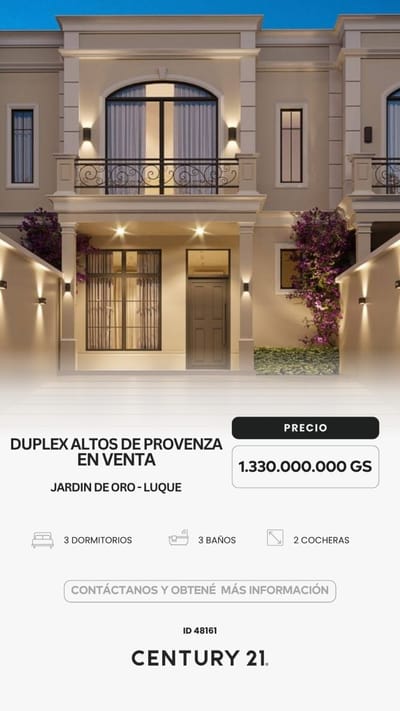 Venta de Duplex Exclusivos. Altos de Provenza – Luque