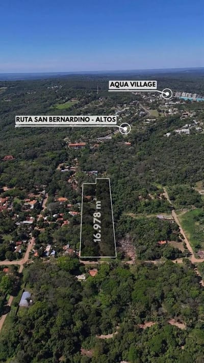 VENDO 1,6 HECTAREAS EN SAN BERNARDINO ZONA AQUAVILLAGE