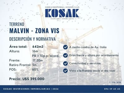 Terreno VIS en Malvin