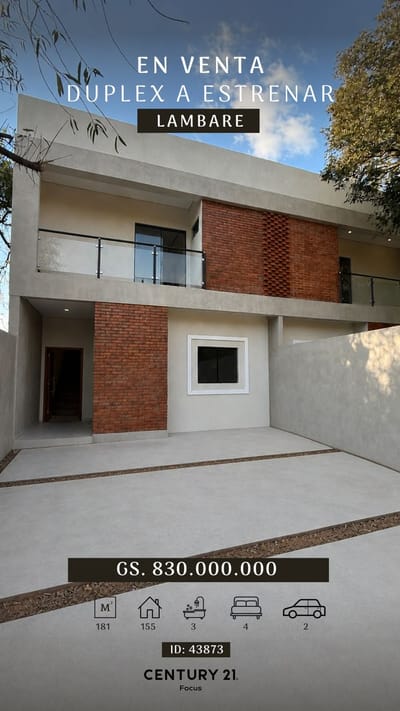 Vendo Duplex En Lambaré!!!