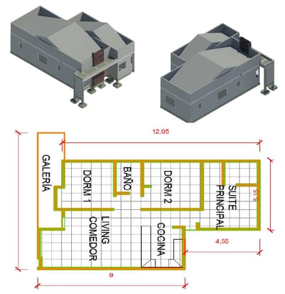 Vivienda unifamiliar minimalista 98 m2