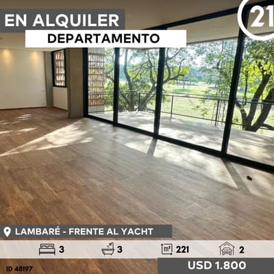 EN ALQUILER  DEPARTAMENTO ZONA YACHT