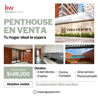 VENTA DE PENTHOUSE EN CONDOMINIO BERNARDINO 