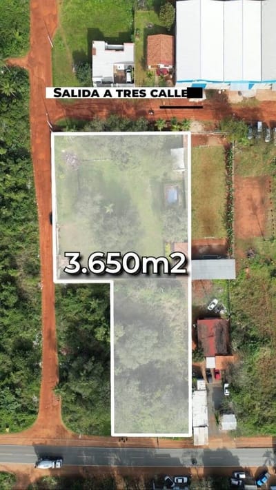 Terreno 3.650 m2 sobre ruta Luque-Limpio - Limpio