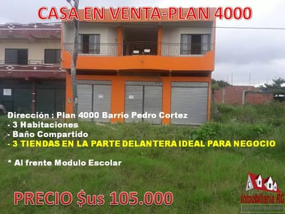 CASA EN VENTA PLAN 4000