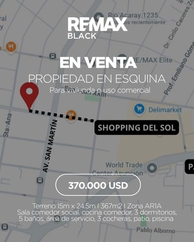 VENDO Propiedad en esquina zona Shopping del Sol