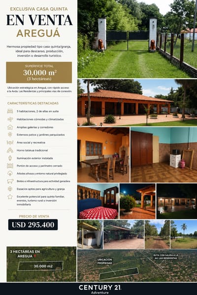 EXCLUSIVA CASA QUINTA EN VENTA – AREGUÁ