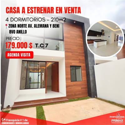 CASA TOTALMENTE EQUIPADA EN VENTA – ZONA NORTE 