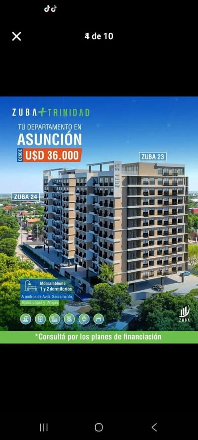 Vendo Departamento en Zuba Trinidad 
