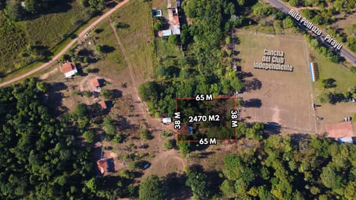 Terreno de 2.470 en Ypacarai Pedrozo