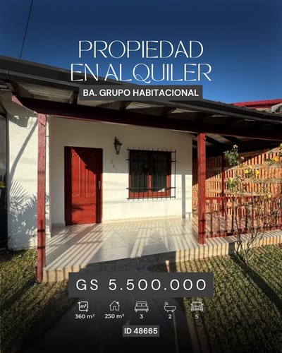 PROPIEDAD EN ALQUILER - BA. GRUPO HABITACIONAL