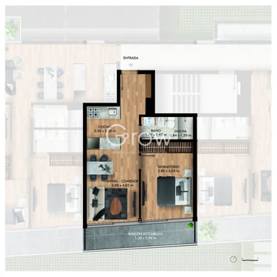 See Bosque apartamento de 1 Dormitorio en Mansa