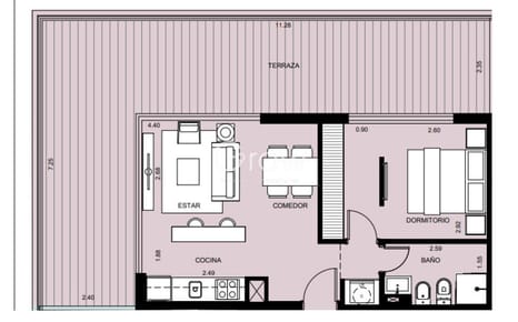 1 dormitorio a estrenar con Edificio con amenities  full