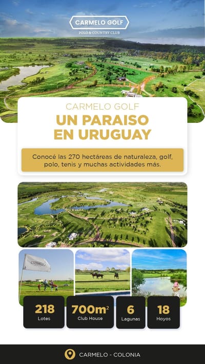 Venta Lotes (terrenos), Carmelo Golf