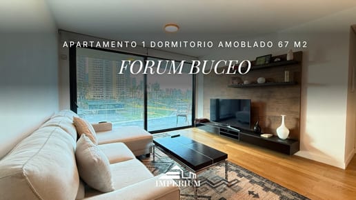 Venta amplio Apartamento 1 dormitorio Amoblado c/garage Forum Buceo