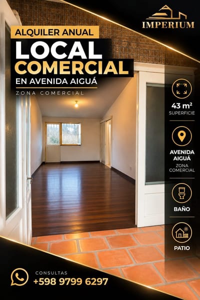 Alquiler Local comercial 42 m² Av. Aigua y Yerbal