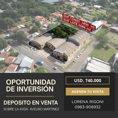 VENTA DE 3 DEPOSITOS - SOBRE AVDA AVELINO MARTINEZ