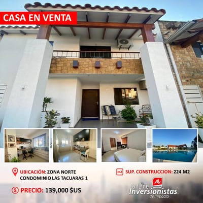 CASA EN VENTA EN CONDOMINIO LAS TACUARAS 1