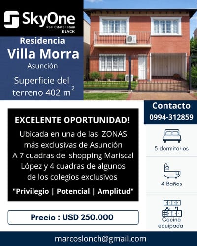  VENDO CASA EN VILLA MORRA 