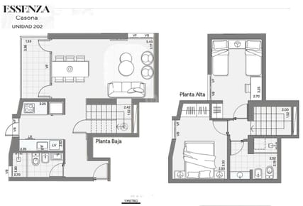 VENTA APARTAMENTO DUPLEX DOS DORMITRIOS DOS BAÑOS estrena en 2027