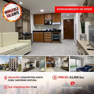MONOAMBIENTE EN VENTA ZONA EQUIPETROL