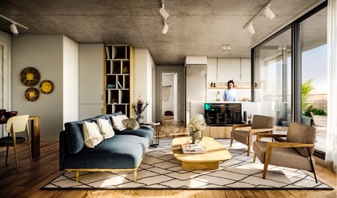 -Apartamento de tres dormitorios a estrenar, a la venta, en Aguada-