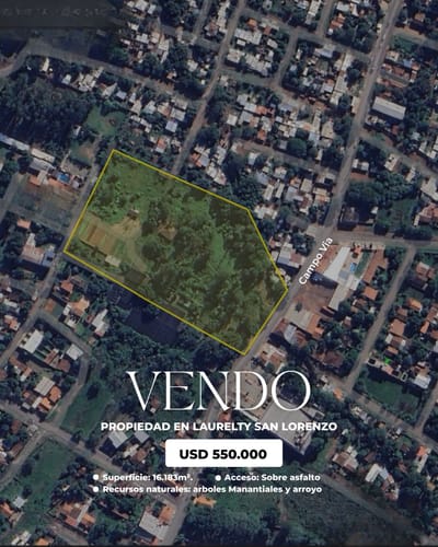 Se Vende Propiedad en San Lorenzo, Laurelty - límite con Luque