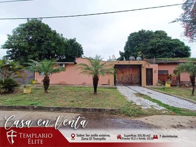 CASA TERRENO EN VENTA SOBRE AVENIDA ZONA EL TROMPILLO