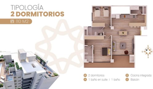 Vendo Departamentos de 2 Dormitorios  en  Bo.Las Mercedes