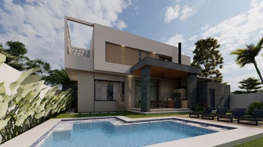 Vendo Proyecto en Pozo Casa de 3  suites  en Barrio Cerrado