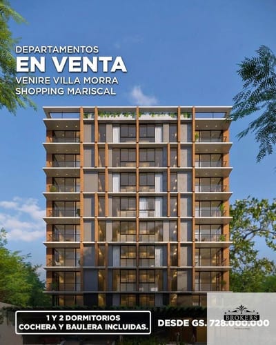 Vendo En Pozo Moderno Departamento De 1 Dormitorio En Villa Morra