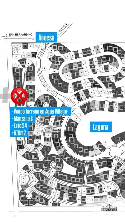 Vendo Amplio Terreno De 678 m2 en Aqua Village