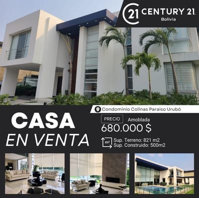 CASA DE LUJO EN VENTA - COLINAS PARAISO / URUBO