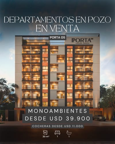Vendo Departamentos En Pozo En Porta 05 – Laguna Grande  