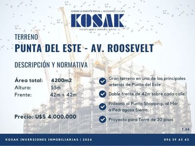 Gran Terreno En Roosevelt Punta Del Este