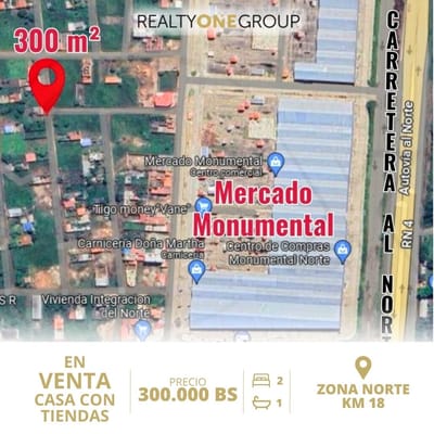 CASA CON TIENDAS EN VENTA – URBANIZACION INTEGRACION DEL NORTE KM 18 