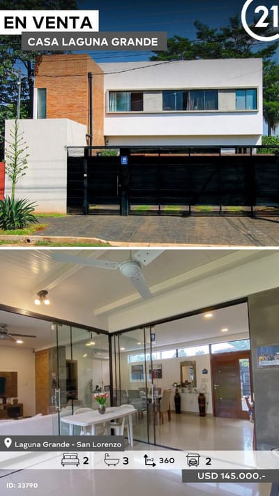 EN VENTA CASA EN LAGUNA GRANDE – SAN LORENZO