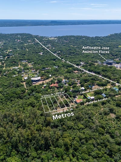 VENDO 6 LOTES DE 1000 m² CON VISTA AL LAGO | ZONA ANFITEATRO | SAN BERNARDINO