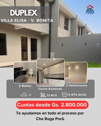 DÚPLEX EN VENTA EN VILLA ELISA