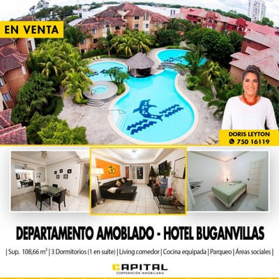 DEPARTAMENTO EN VENTA - EN CONDOMINIO HOTEL BUGANVILLAS