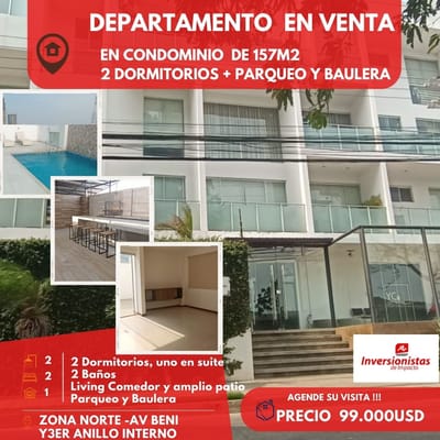 DEPARTAMENTO EN VENTA EN CONDOMINIO