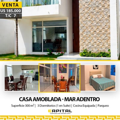 Casa amoblada en venta en Condominio Mar Adentro