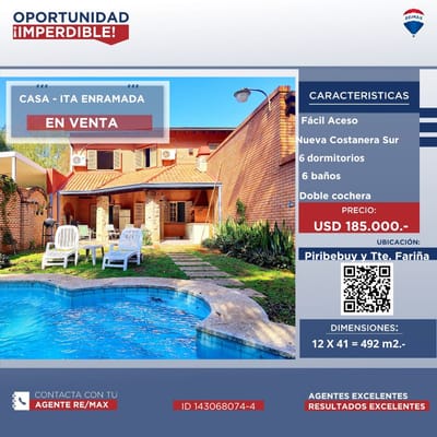 Vendo residencia con piscina