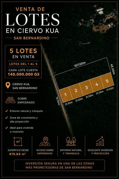 Terrenos En Venta En San Bernardino | Ciervo Kua 