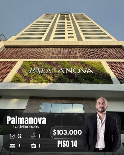Edificio Palmanova Las Mercedes, 1 hab 62m2 + cochera.