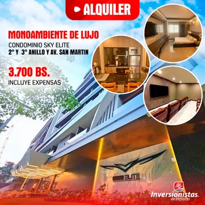 MONOAMBIENTE DE LUJO EN ALQUILER AMOBLADO