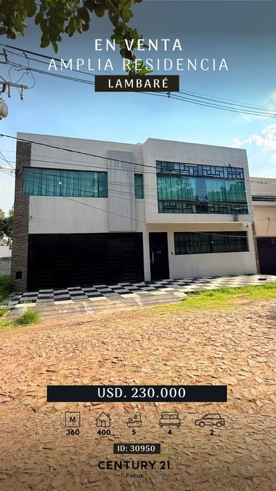 Vendo Casa En Lambaré, Bo. Valle Apuá